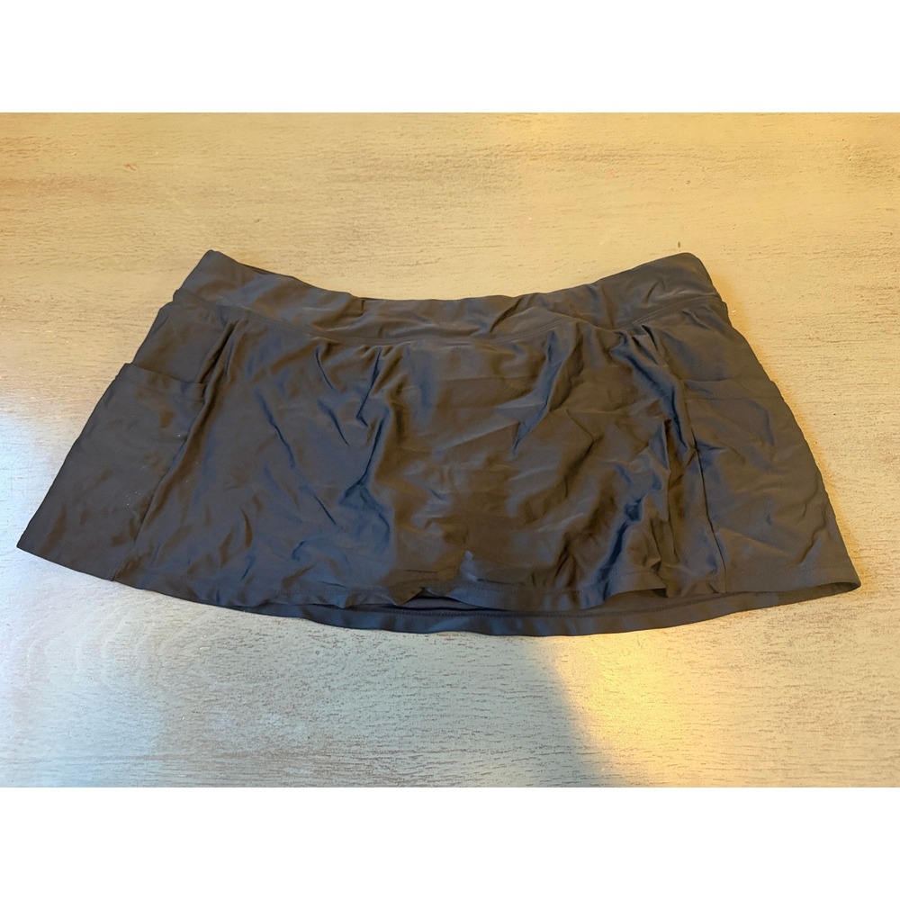 Splashletics Black Swim Skirt with Attached Brief Size L